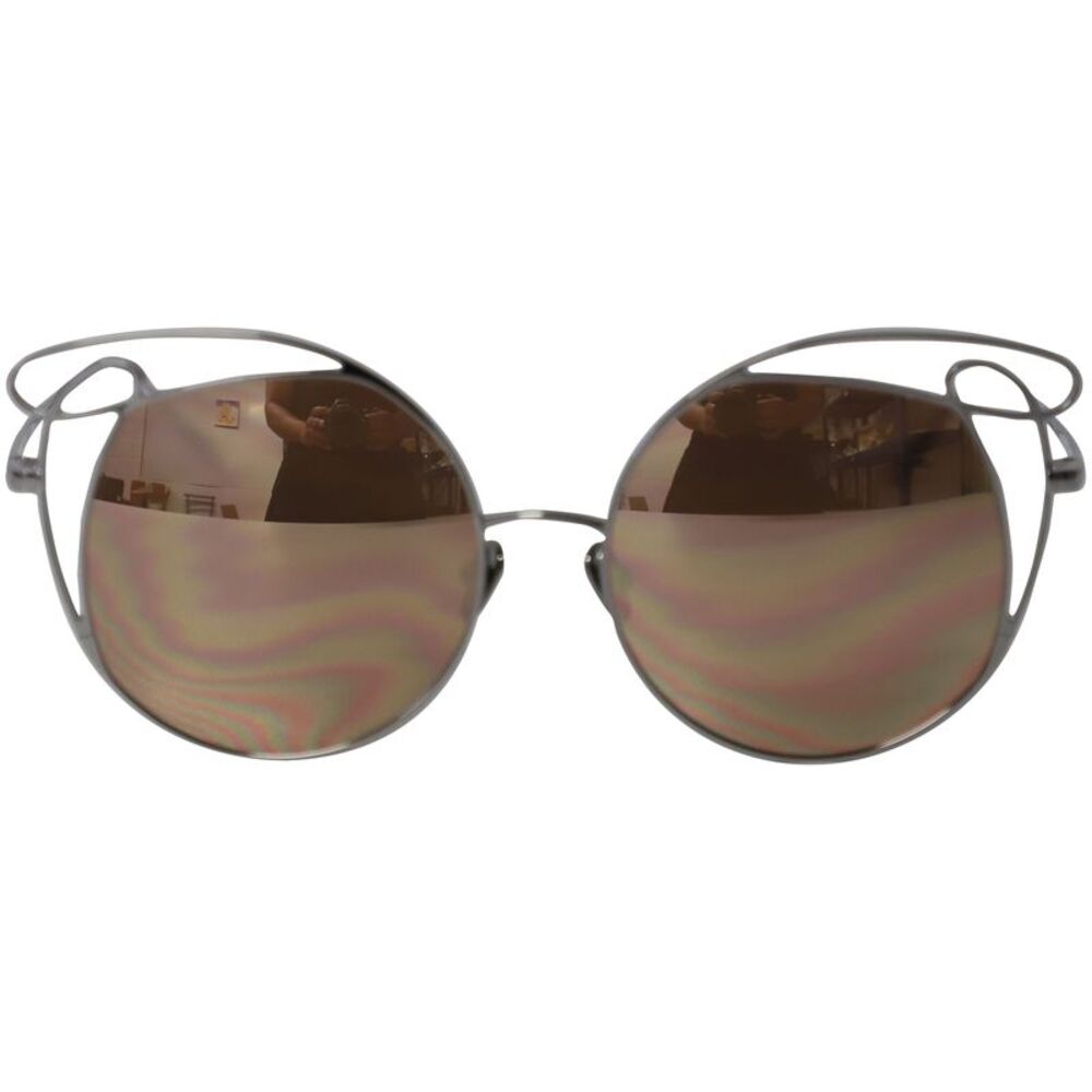 Linda Farrow Zazel C2 Special Sunglasses in White Gold Titanium